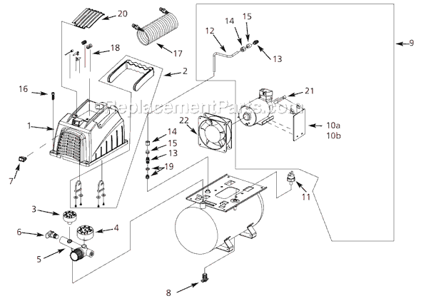 Page A Diagram and Parts List for FP204501 2003 Campbell Hausfeld Compressor